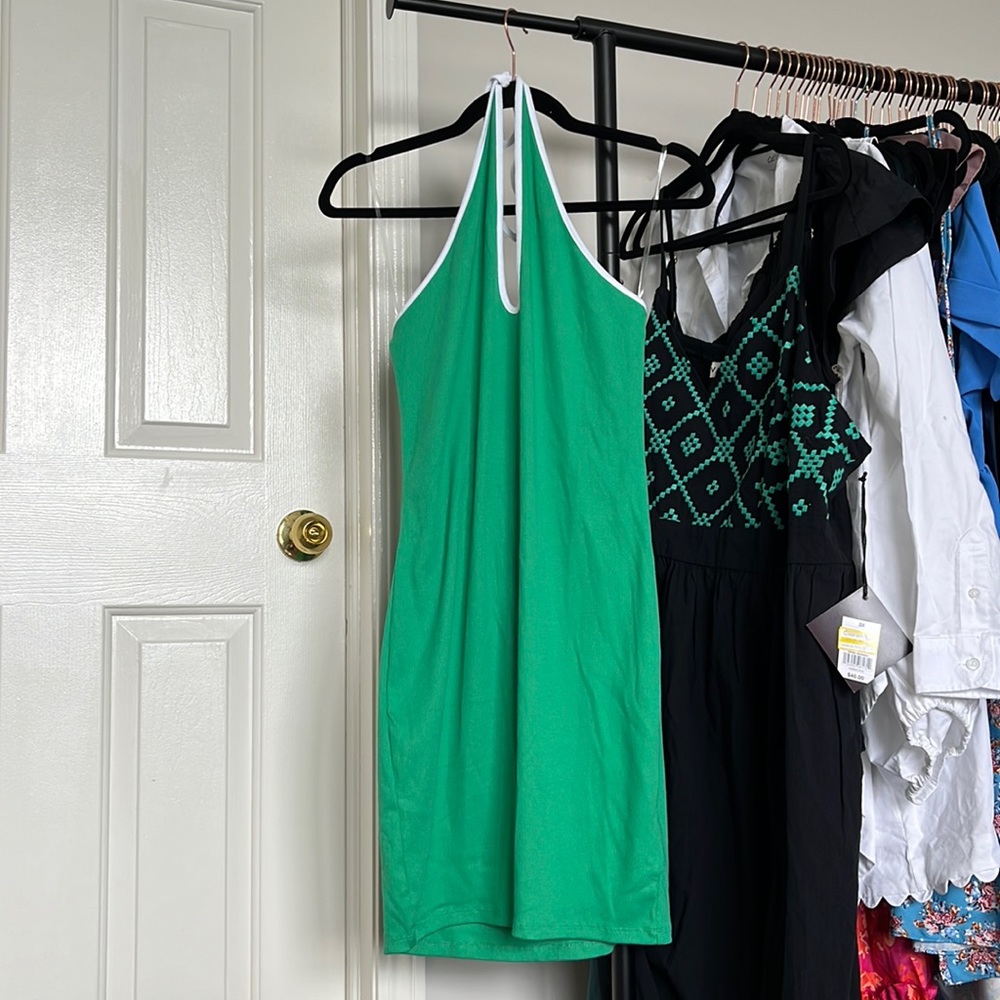 NWT Wild Fable Halter Neck Mini Dress Green Size XL